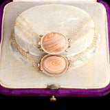 Georgian Matched Agate Clasps Bracelet Set