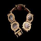 Post Edwardian Banded Agate Panel Bracelet