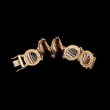 Post Edwardian Banded Agate Panel Bracelet