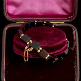Victorian Onyx & Gold Link Bracelet