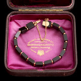 Victorian Onyx & Gold Link Bracelet
