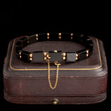Victorian Onyx & Gold Link Bracelet