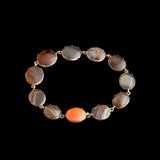 Victorian Agate Specimen Oval Link Bracelet