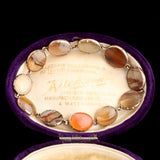 Victorian Agate Specimen Oval Link Bracelet
