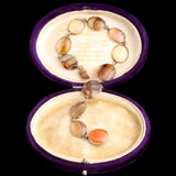 Victorian Agate Specimen Oval Link Bracelet