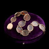 Victorian Agate Specimen Oval Link Bracelet
