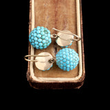 Victorian Turquoise Pavé Drop Earrings