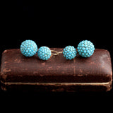 Victorian Turquoise Pavé Drop Earrings