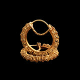 Georgian Twisted Wire & Circles Hoop Earrings