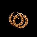 Georgian Twisted Wire & Circles Hoop Earrings