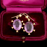 Victorian Amethyst Sunburst Earrings