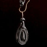 Victorian Greek Key Jet Mourning Earrings