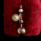 Victorian Floral Honeycomb Pique Earrings