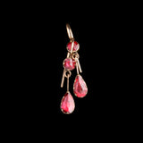 Georgian Perpignan Garnet Drop Earrings