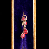 Georgian Perpignan Garnet Drop Earrings
