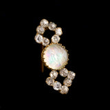 Edwardian Saphiret & White Paste Man in the Moon Brooch