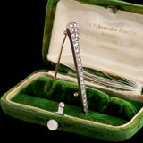 Victorian Rose Cut Diamond Nail Brooch