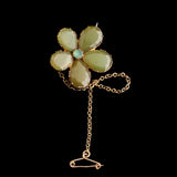 Georgian Emerald & Nephrite Pansy Brooch