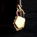 19th Century French Diamond & Pearl Padlock Clasp
