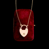 Edwardian "July 30 '07" Heart Lock Necklace