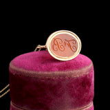 Victorian "FB" & Hand Wax Seal Necklace