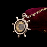 Victorian Ship's Wheel Compass Necklace