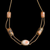 Victorian Agate & Jasper Festoon Necklace