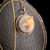 Victorian Fox Cameo Necklace