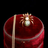 Victorian Gemstone Spider Necklace