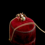 Victorian Gemstone Spider Necklace