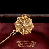 Imperial Russian Fly in a Spiderweb Pendant