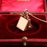 1920s Onyx & Bloodstone Spinner Fob Necklace