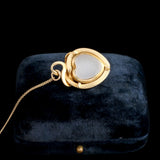 Mid Victorian Chalcedony Heart Snake Locket
