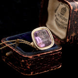 Georgian "God Bless You" Amethyst Seal Necklace