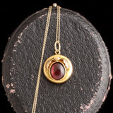 Victorian Garnet Acorn Locket