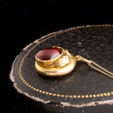 Victorian Garnet Acorn Locket