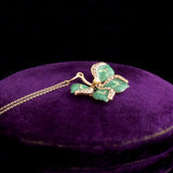 Edwardian Enamel & Pearl Lucky Clover Necklace