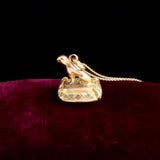 Victorian "Vous la Meritez" Dog Wax Seal Necklace