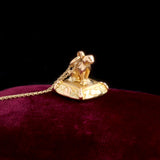 Victorian "Vous la Meritez" Dog Wax Seal Necklace