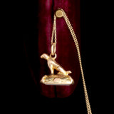 Victorian "Vous la Meritez" Dog Wax Seal Necklace
