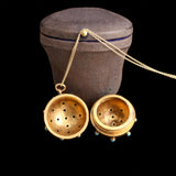 Late Victorian Turquoise Pomander Necklace