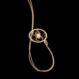 Edwardian Aquamarine & Garnet Spider Necklace