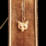 Edwardian Garnet-Eyed Fox Necklace