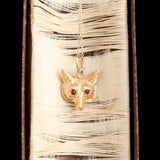 Edwardian Garnet-Eyed Fox Necklace