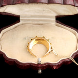Late Victorian Pearl & Demantoid Garnet Crescent Moon Necklace