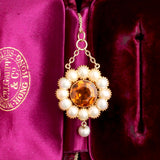 Late Georgian Pearl & Citrine Cluster Locket