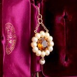Late Georgian Pearl & Citrine Cluster Locket