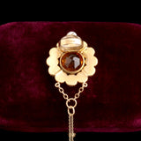 Late Georgian Pearl & Citrine Cluster Locket