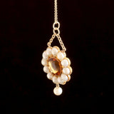 Late Georgian Pearl & Citrine Cluster Locket