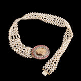 Georgian Agate, Rock Crystal & Garnet Pearl Choker